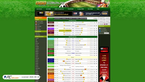 888scoreonline.net screenshot