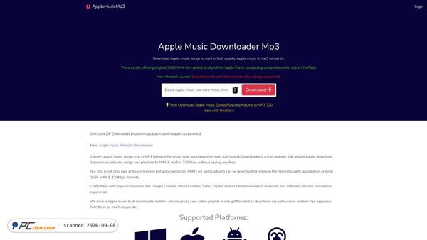 aaplmusicdownloader.com screenshot