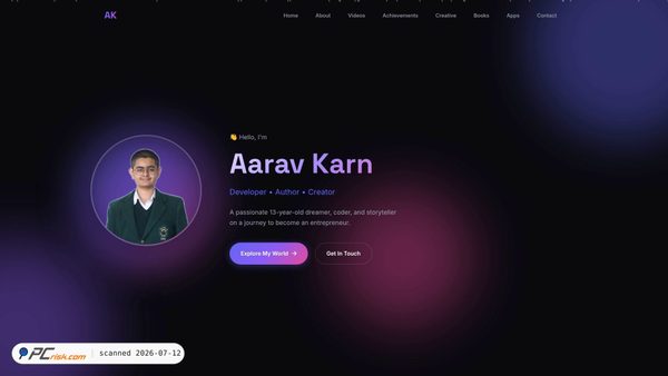 aaravkarn.com screenshot