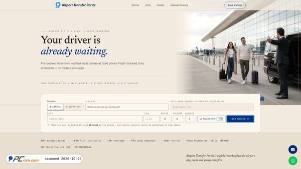 airporttransferportal.com screenshot