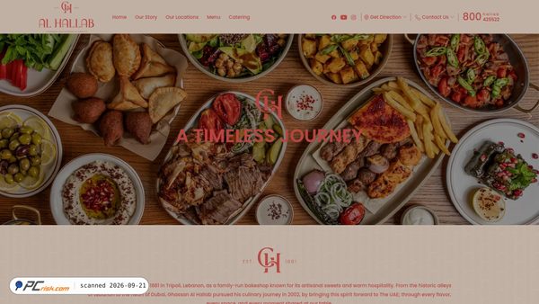 alhallabrestaurant.com screenshot