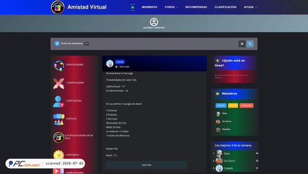 amistadvirtual.com screenshot