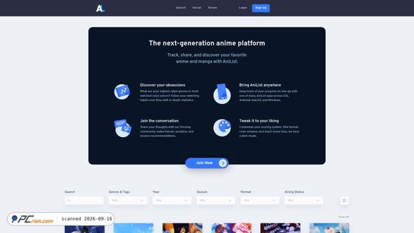 anilist.co screenshot