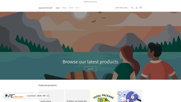 appstoretest4.myshopify.com screenshot