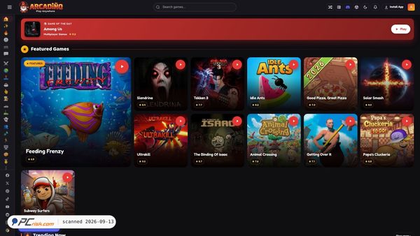 arcadino.com screenshot