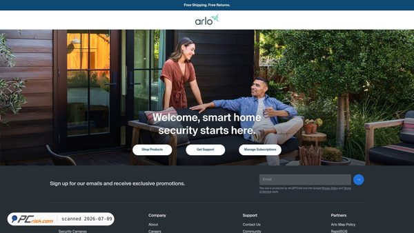 arlo.com screenshot