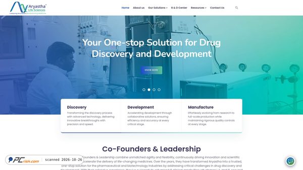 aryastha.com screenshot