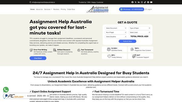 assignmenthelpaustralia.io screenshot