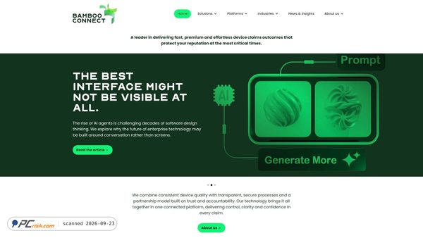 bambooconnect.com screenshot