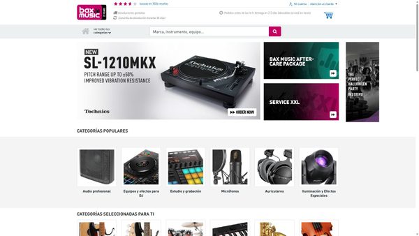 bax-shop.es screenshot