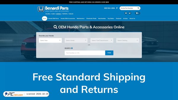 bernardiparts.com screenshot