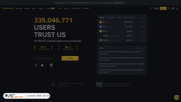 binance.com screenshot