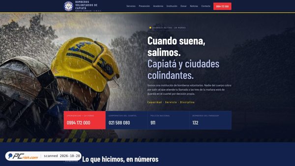 bomberoscapiata.com.py screenshot