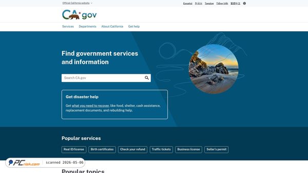 ca.gov screenshot