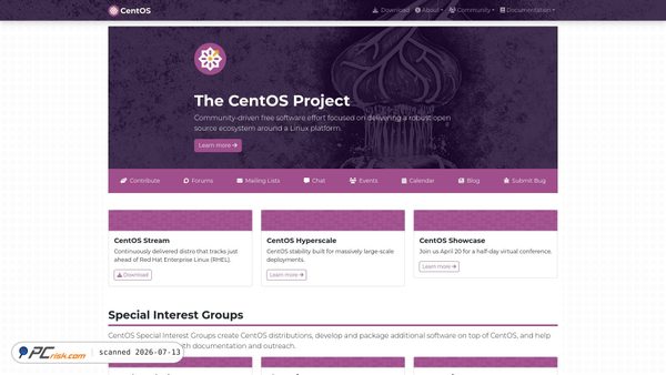 centos.org screenshot