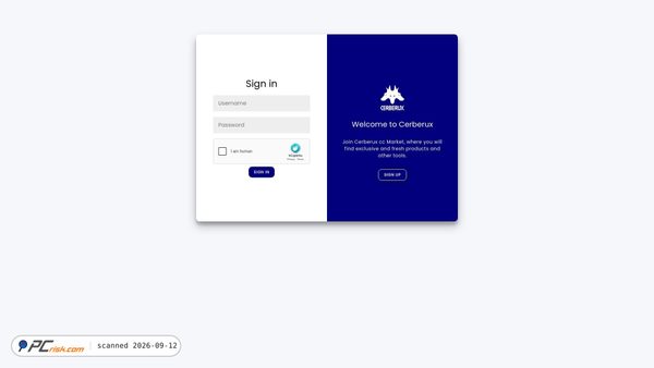 cerberuxclub.store screenshot