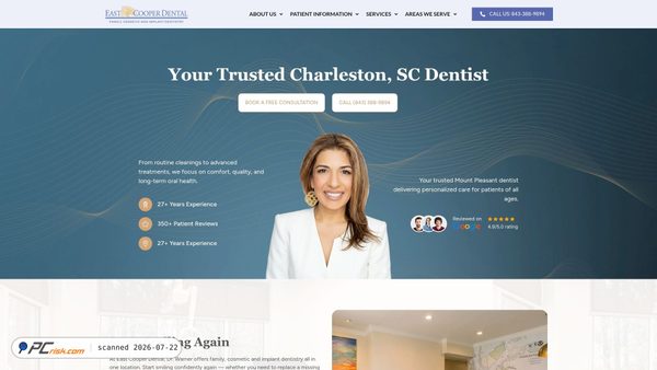 charlestondentistry.com screenshot
