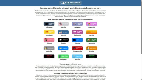 chat-avenue.com screenshot