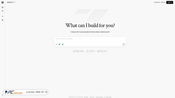 chat.z.ai screenshot
