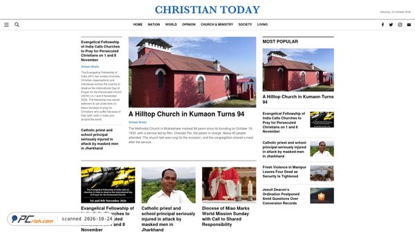christiantoday.co.in screenshot