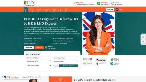 cipdassignmenthelp.uk.com screenshot