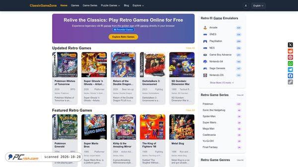 classicgamezone.com screenshot