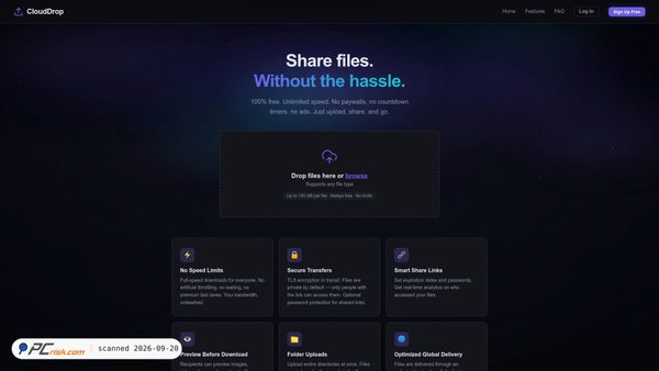 clouddrop.io screenshot