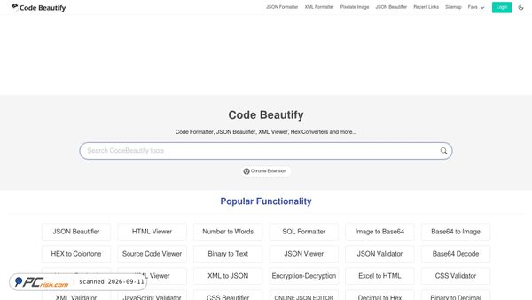 codebeautify.org screenshot