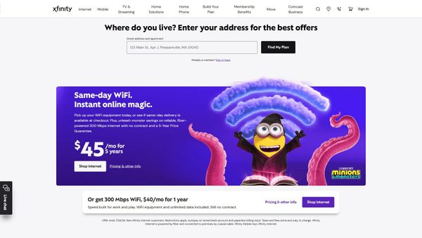 comcast.com screenshot