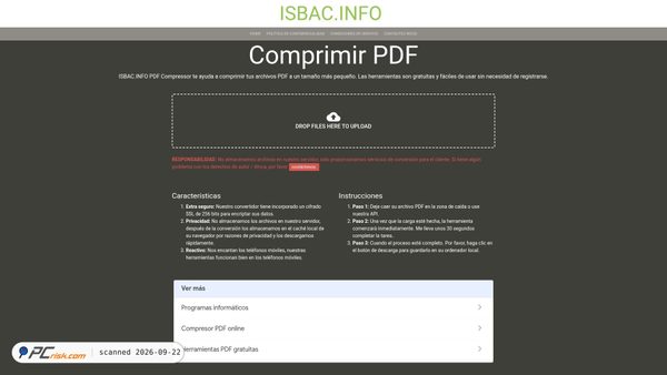 compress-pdf.isbac.info screenshot