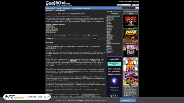 coolrom.com screenshot