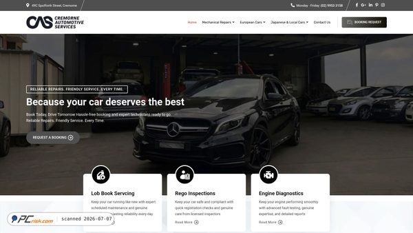 cremorneautomotive.com.au screenshot