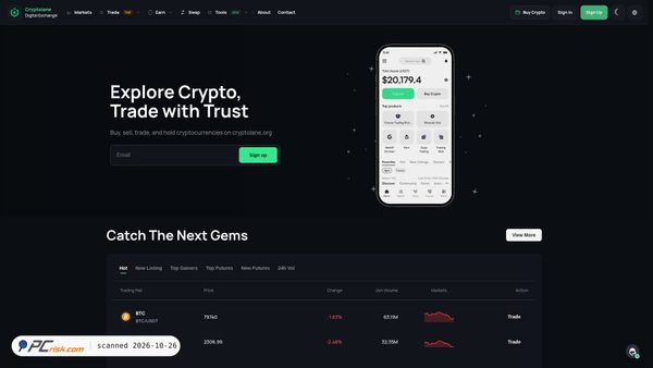 cryptolane.org screenshot