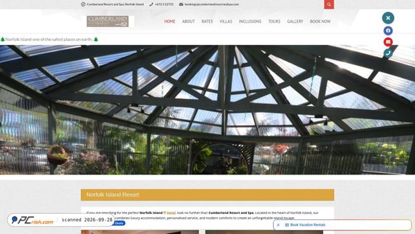cumberlandresortandspa.com screenshot