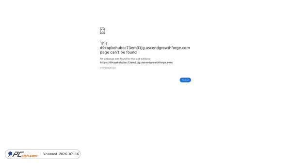 d9capkohubcc73em31jg.ascendgrowthforge.com screenshot