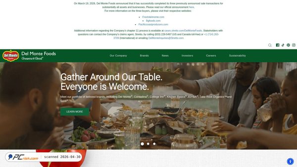 delmontefoods.com screenshot