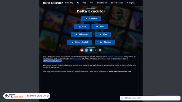 delta-executor.com screenshot