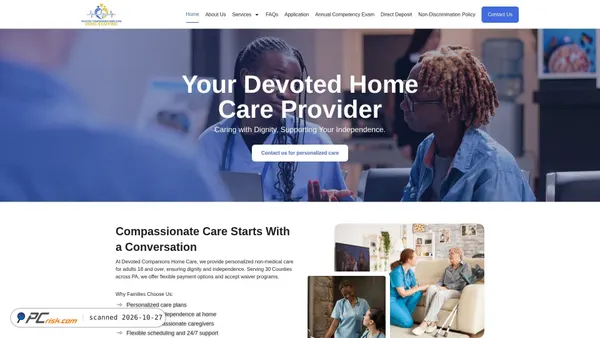 dhomecarellc.com screenshot