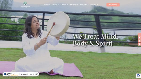 divinesparsh.com screenshot