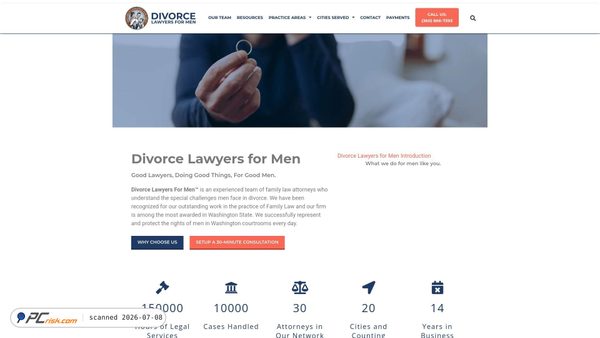 divorcelawyersformen.com screenshot