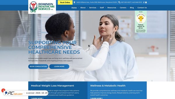 dominionhealthcareinc.com screenshot