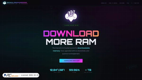 downloadmoreram.com screenshot