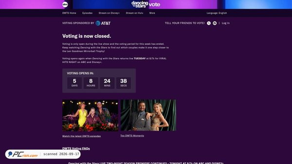 dwtsvote.abc.com screenshot
