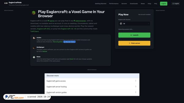 eaglercrafthub.com screenshot