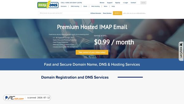 easydns.com screenshot