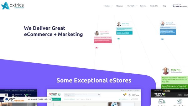 ecommerce.axtrics.com screenshot