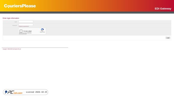 edi.couriersplease.com.au screenshot