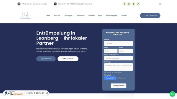 eltinger-entruempelung.de screenshot