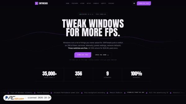 emtweaks.com screenshot