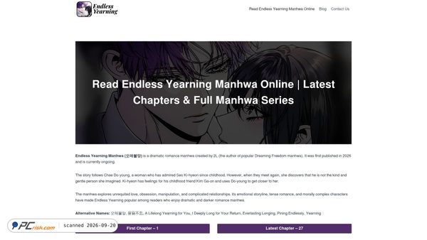 endlessyearning.online screenshot